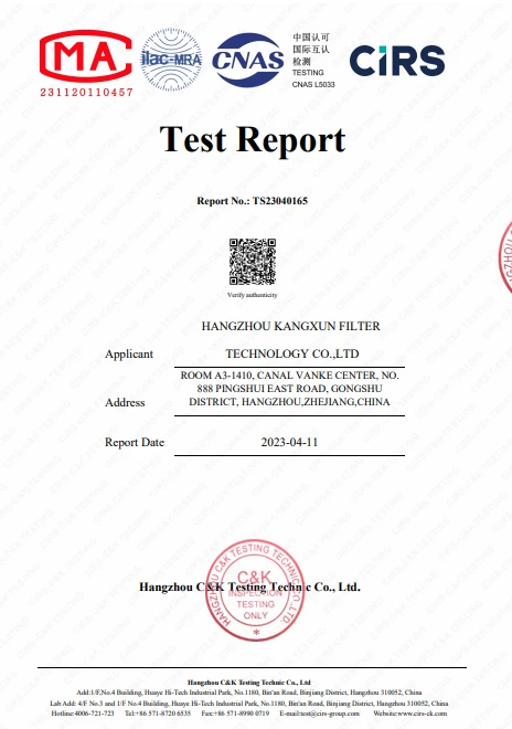 TEST REPORT TEST REPORT
